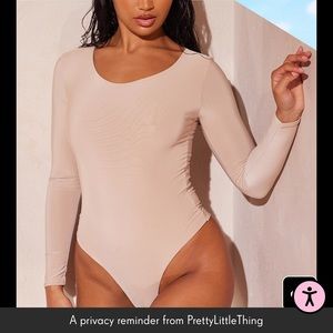 Stone Second Skin Long Sleeve Thong Bodysuit
